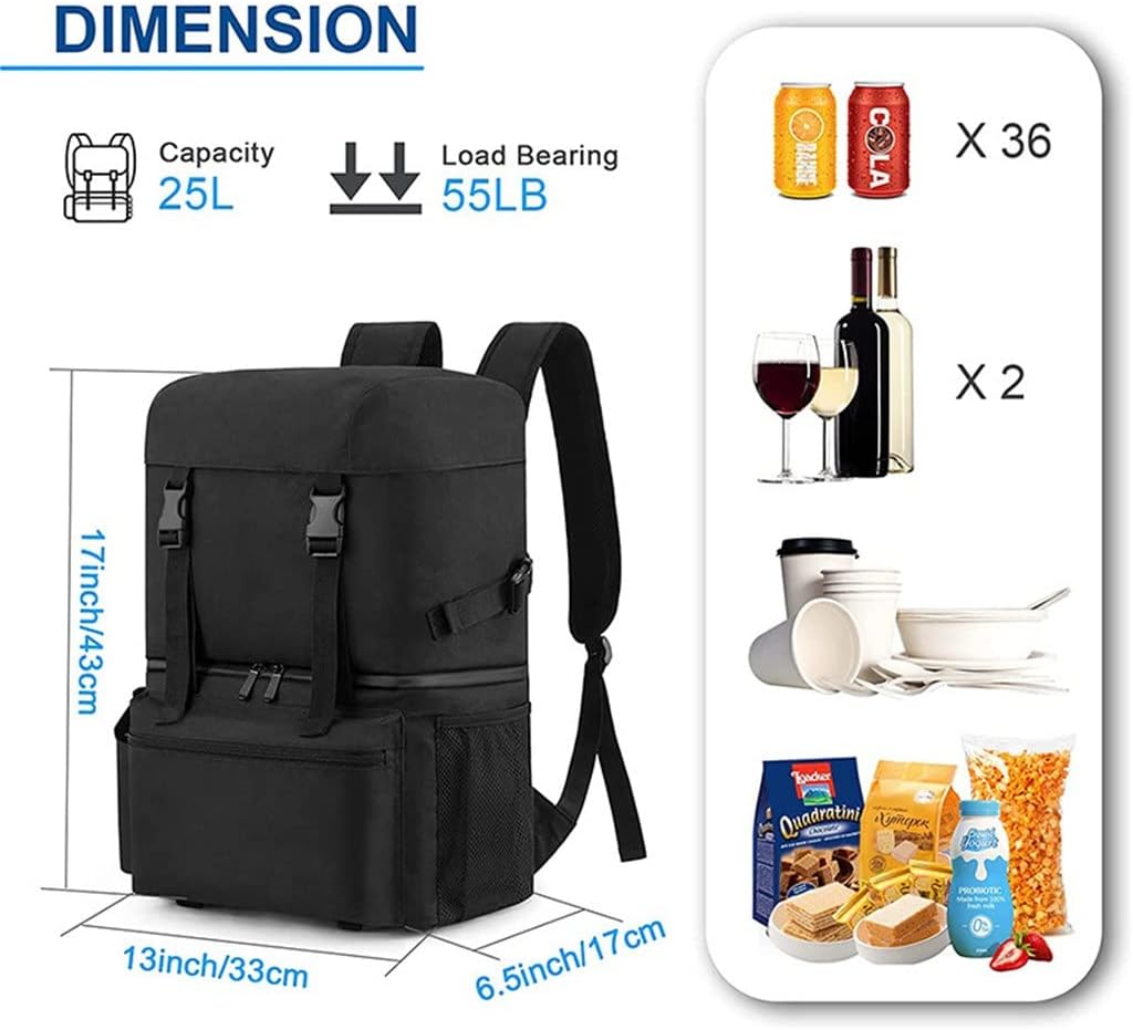 JSEIAJB Insulated Leakproof Cooler Bag Large Capacity Lunch Backpack Layer Dry Insulation Backpack Cooler