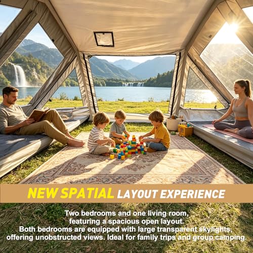 Carpa inflable para camping 4 personas, impermeable 4 estaciones miniatura 3