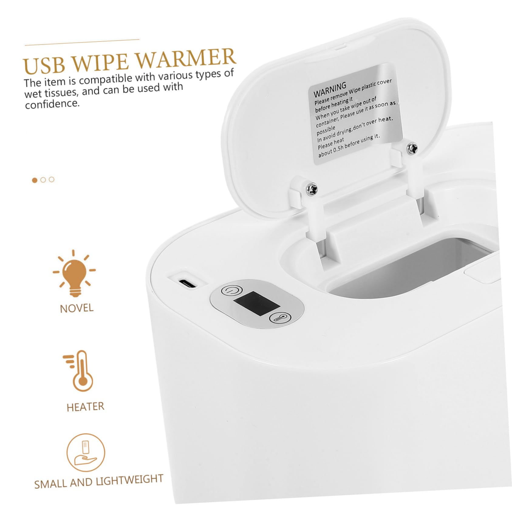 Riscaldatore per Salviette Umidificate USB Portatile per Bebè