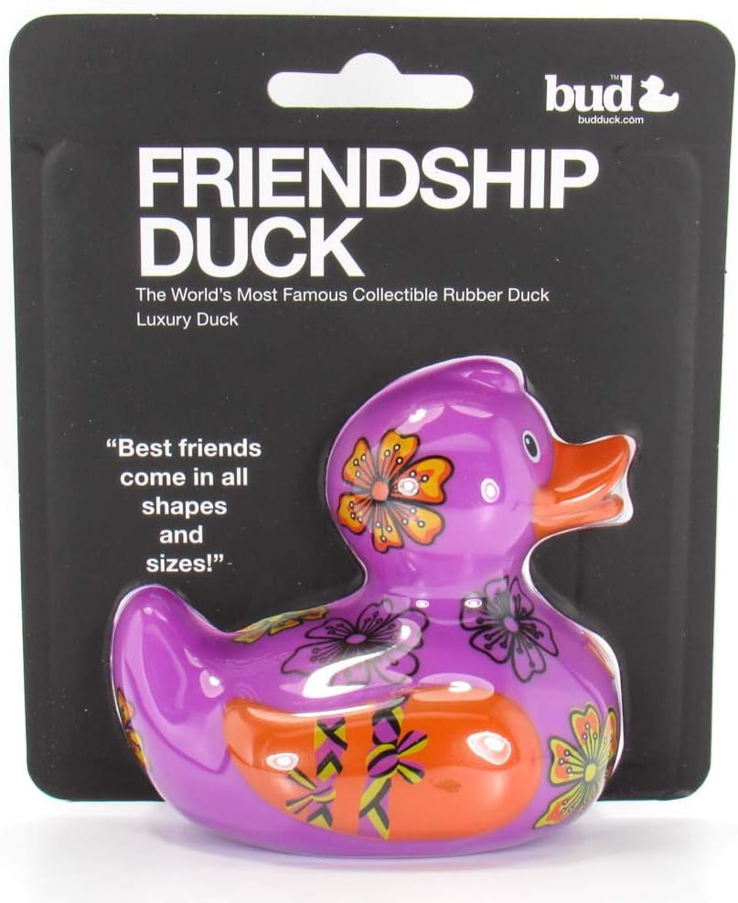Friendship (BFF) Rubber Duck by Bud Ducks | Elegant Gift Ready Packaging - "Best friends come in all shapes and sizes" | Child Safe | Collectable