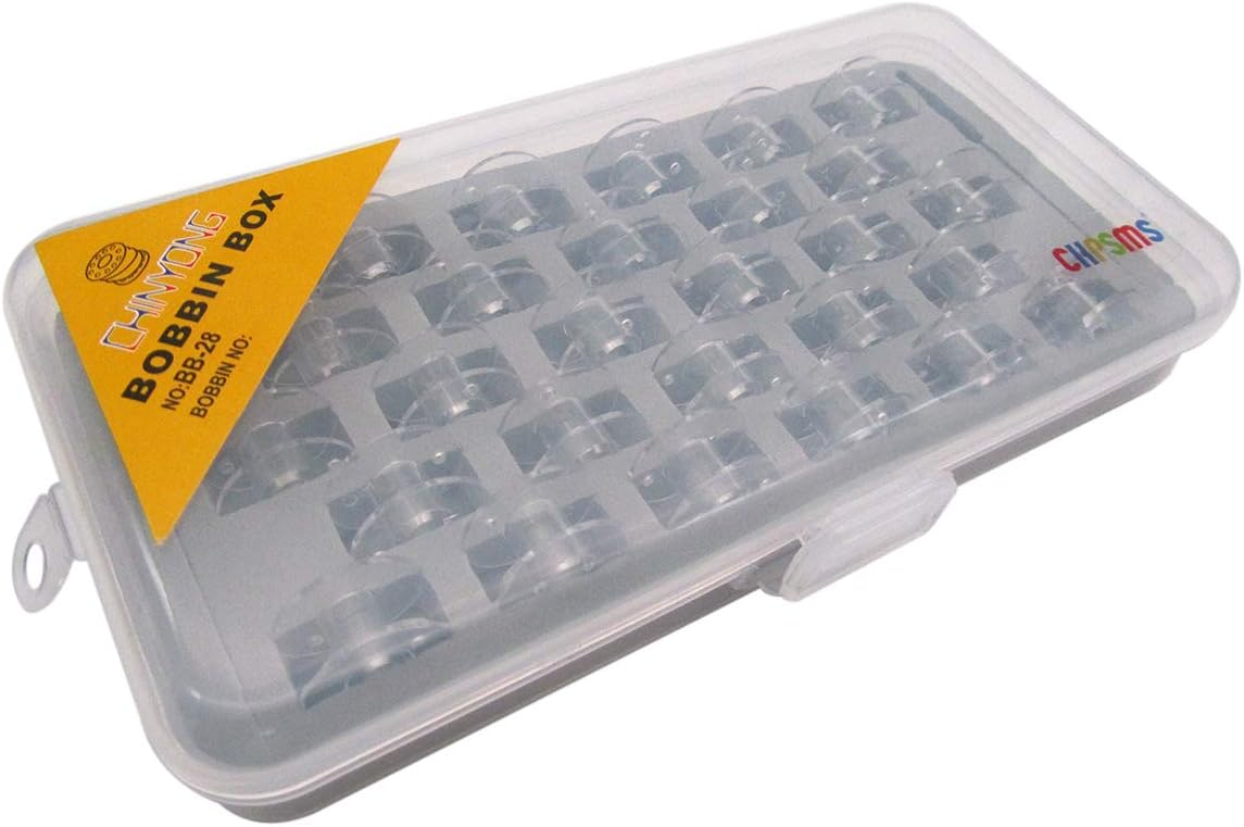 CKPSMS Brand - 28PCS Plastic Bobbins #102261103 & Box Compatible with/Replacement for Kenmore Brand 148.12140/158.121/158.130/158.460/385.11206/385.12102 (28PCS+Box)
