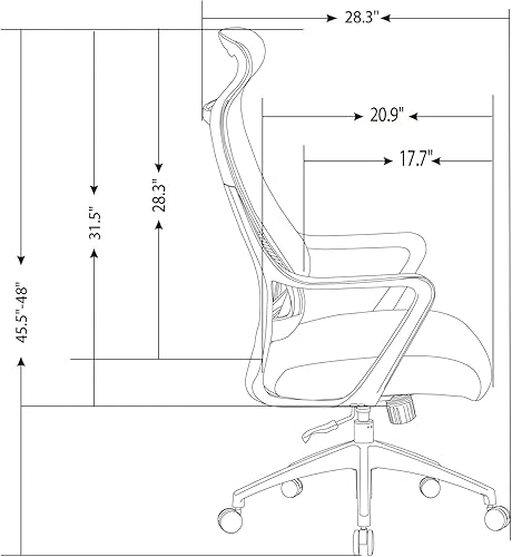 Miniatura 6 de Realspace® Lenzer - Silla de oficina de malla con respaldo alto, color negro, compatible con BIFMA