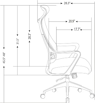 Realspace Lenzer Mesh High-Back Task Office Chair, Black, BIFMA Compliant