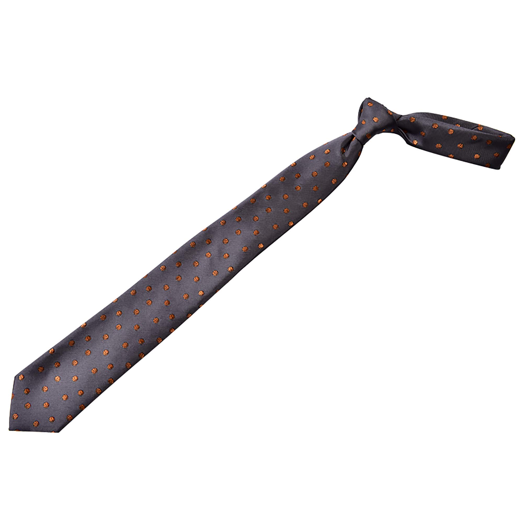 Corbata de baloncesto para hombre, corbata de baloncesto, corbata de baloncesto gris, regalo de baloncesto, regalo de baloncesto para hombre (longitud regular), [Gris, Naranja] 7