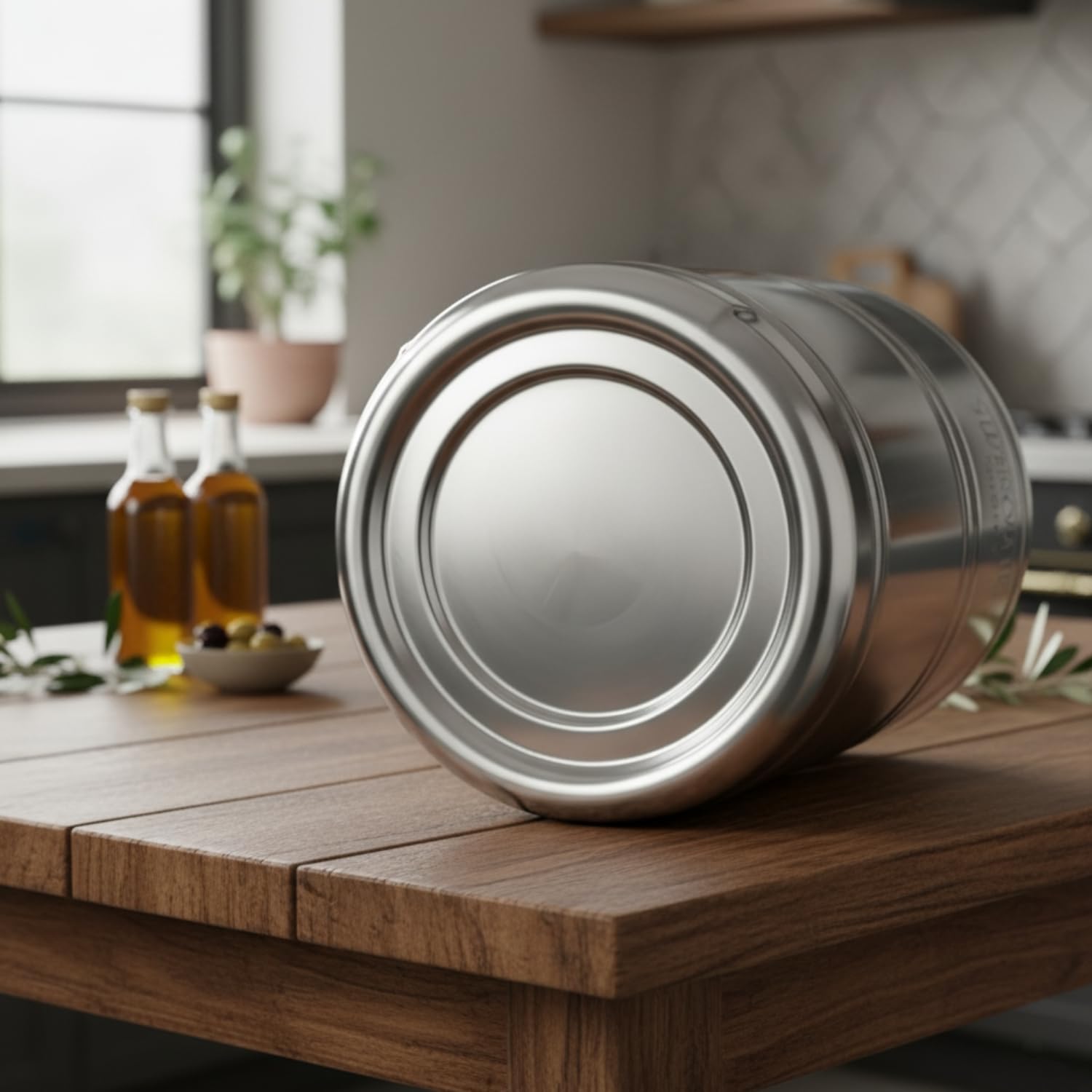 Fusto Inox 15 Litri per Olio e Vino – Extra Strong SALDATO Non Perdite in Acciaio con Rubinetto | Bidone Tanica Barile per Olio d’Oliva, Vino, Liquidi Alimentari