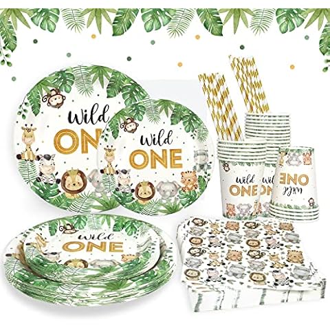 Wild One Geburtstag Deko Partygeschirr Set Cover