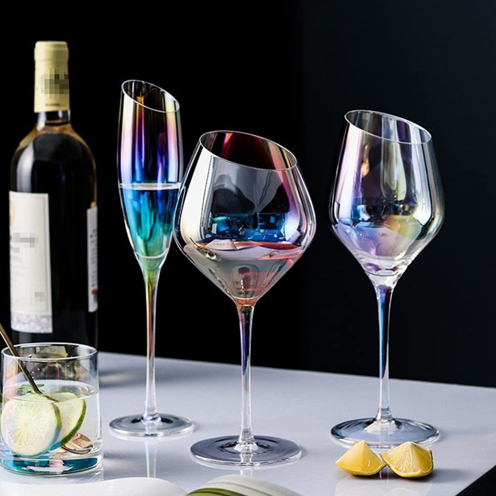 Regenbogen Glas Whisky Wein Glas Becher für Housewarming Hochzeit Geburtstag Feiern (Stil 2)