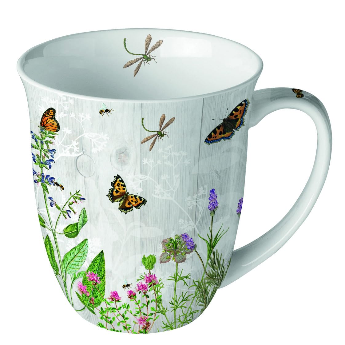 Ambiente Koffiemok met handvat Mok Theekop Mok 0,4 l Fijn Bone China