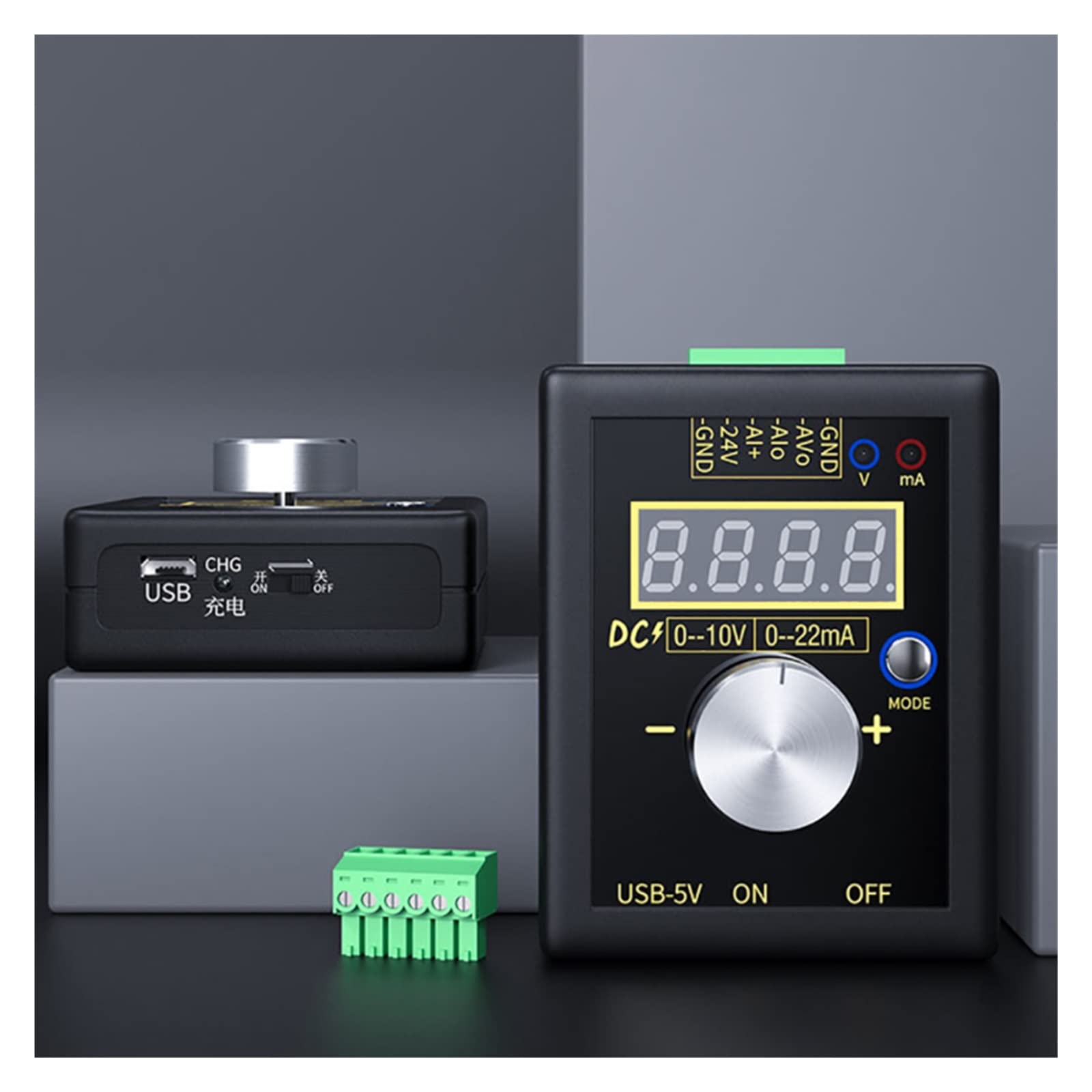 Multimetro Digitale Intelligente Ricaricabile Generatore di Segnale di Tensione Digitale Trasmettitore di Corrente Strumenti di Misura elettronici Professionali (con Batteria)