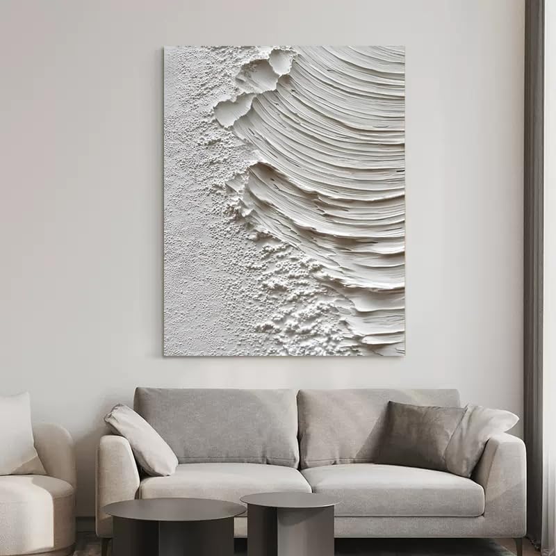 Genérico Cuadros Abstractos Modernos, Pintura Al Óleo Sobre Lienzo De Olas Marinas, 100% Pintada A Mano, Paisaje, Arte De Pared, Sin Marco, Obra De Arte Estética Original Para Sala De Estar, Dor