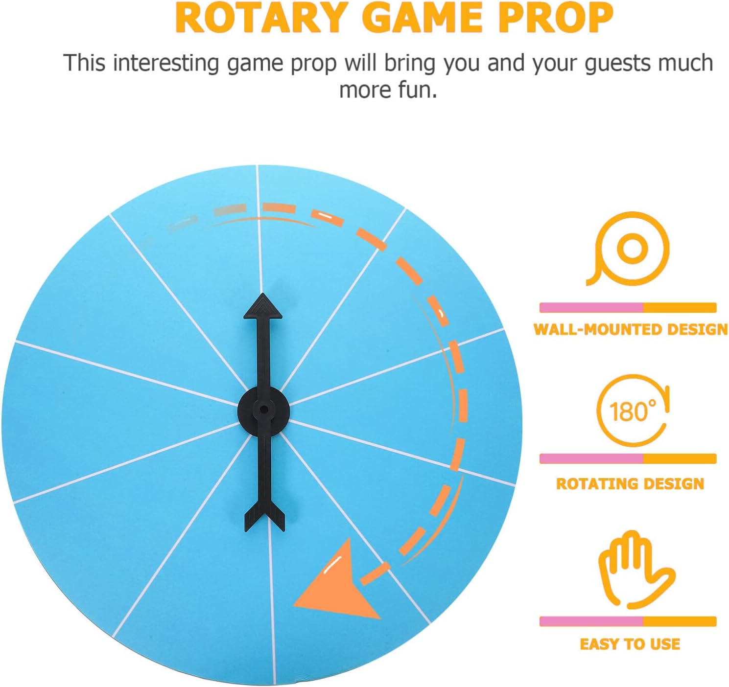 NUOBESTY Rotatable Prize Wheel for Games Tabletop Wheel for Carnivals Parties Trade Shows Lightweight Design for Engaging Entertainment for All Ages
