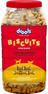 Drools All Life Stages Dog Treat Biscuits 800g Jar | Real Chicken Flavour | All Breed Formula | Promotes Lustrous Skin & C... Price In India