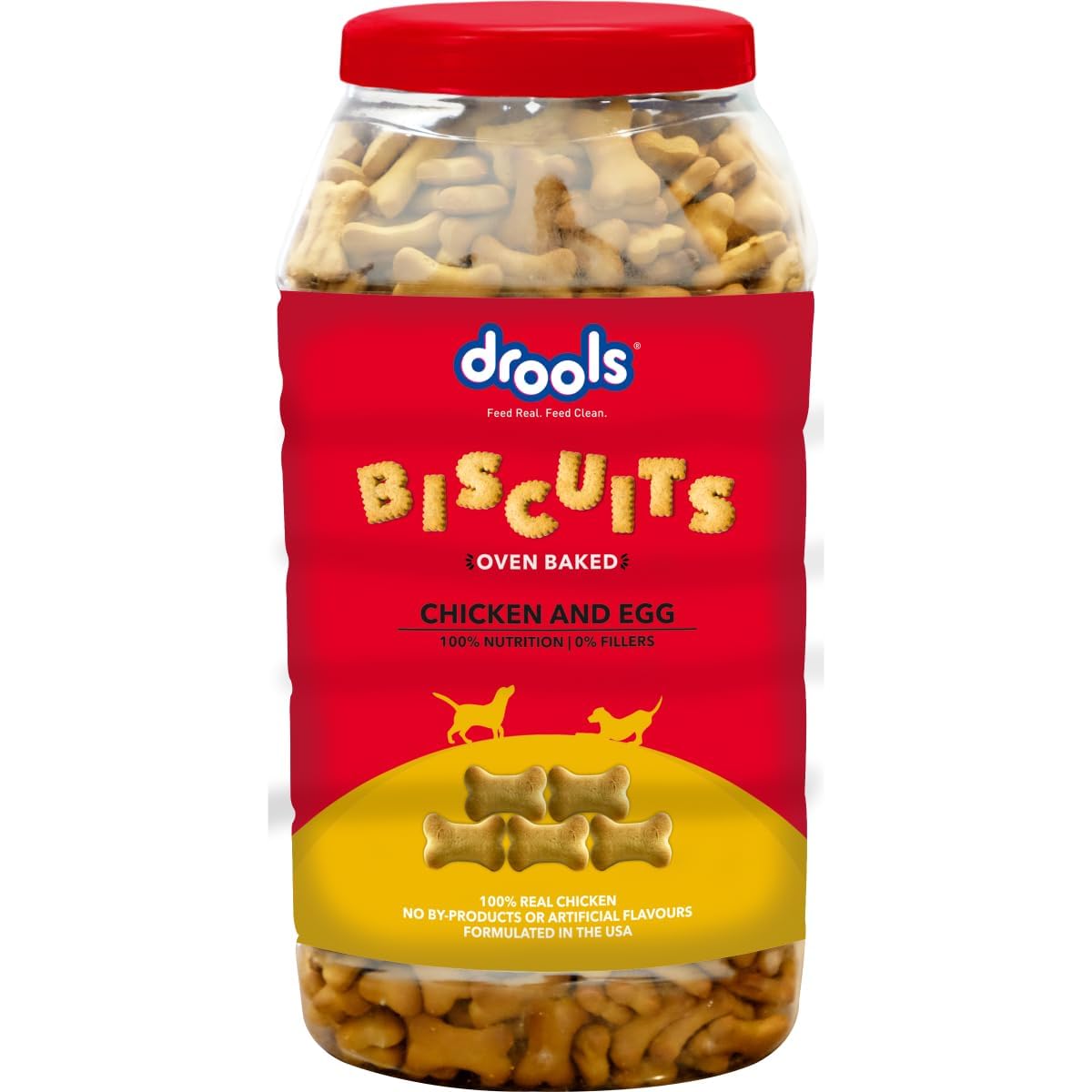 Drools All Life Stages Dog Treat Biscuits 800g Jar | Real Chicken Flavour | All