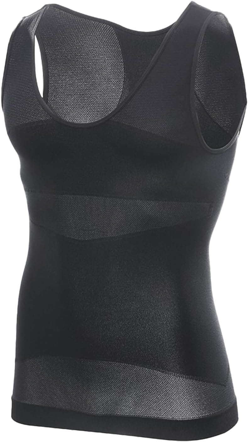 MEETYOO Gynecomastia Compression Shirt Men, Slimming Undershirt Compression Tank Top Mens Shapewear Body Shaper