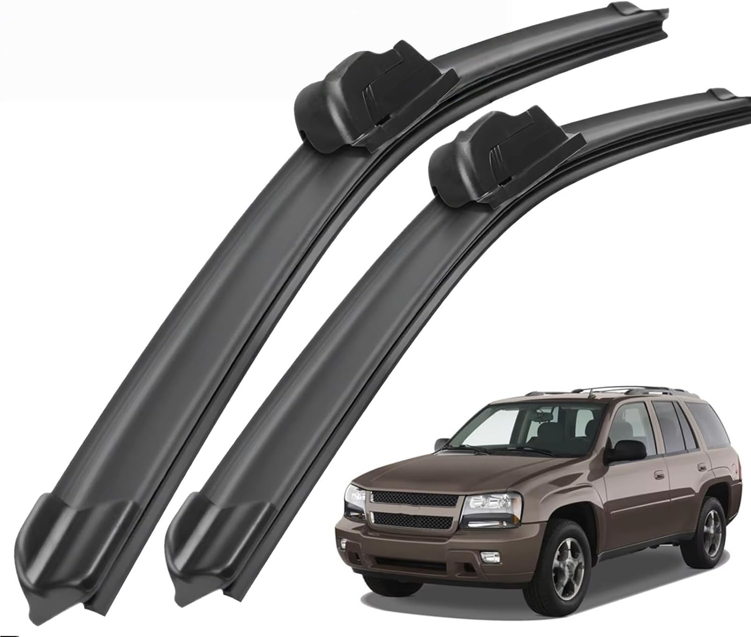 nwsplmy Front Windscreen Wiper for Trailblazer 2001-2009 22"+22", Silent All-Season Replacement Blades Streak-Free Easy Install