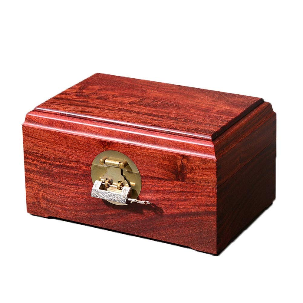 Regalo per le donne scatole di gioielli scatole di gioielli Organizzatore di gioielli in legno Organizzatore a doppio strato retrò scatola di stoccaggio di gioielli con chiusura a capodanno regali