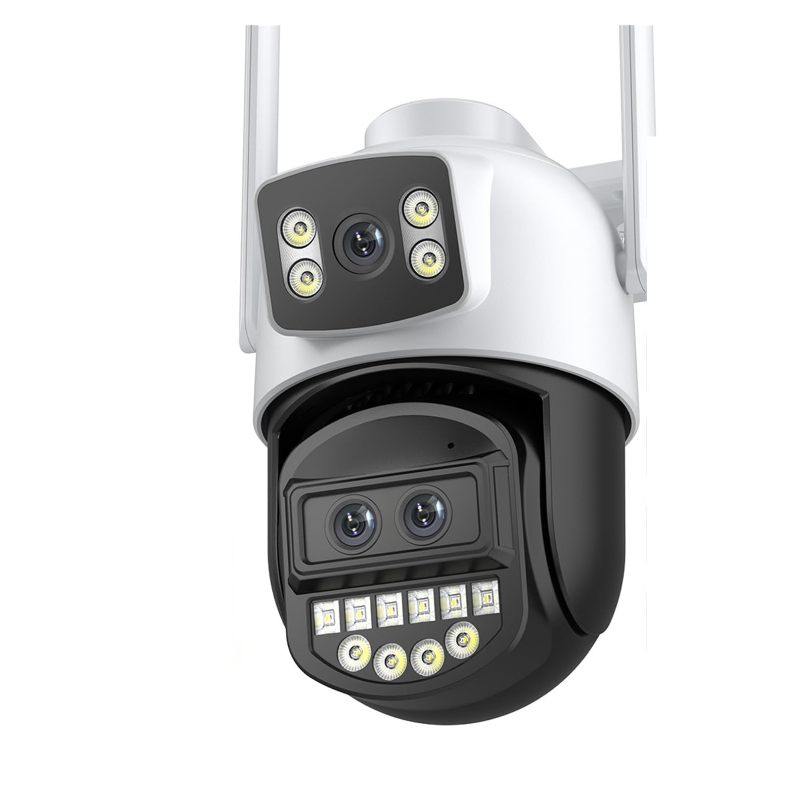 Oshpmbdlyfj Uk Plug 12Mp 6K Ptz Wifi Camera Dual Lens 8X Digital Zoom Ai Human Detection Outdoor 8Mp Cctv Ip Camera Security Protection(,8Mp With 128G Card)