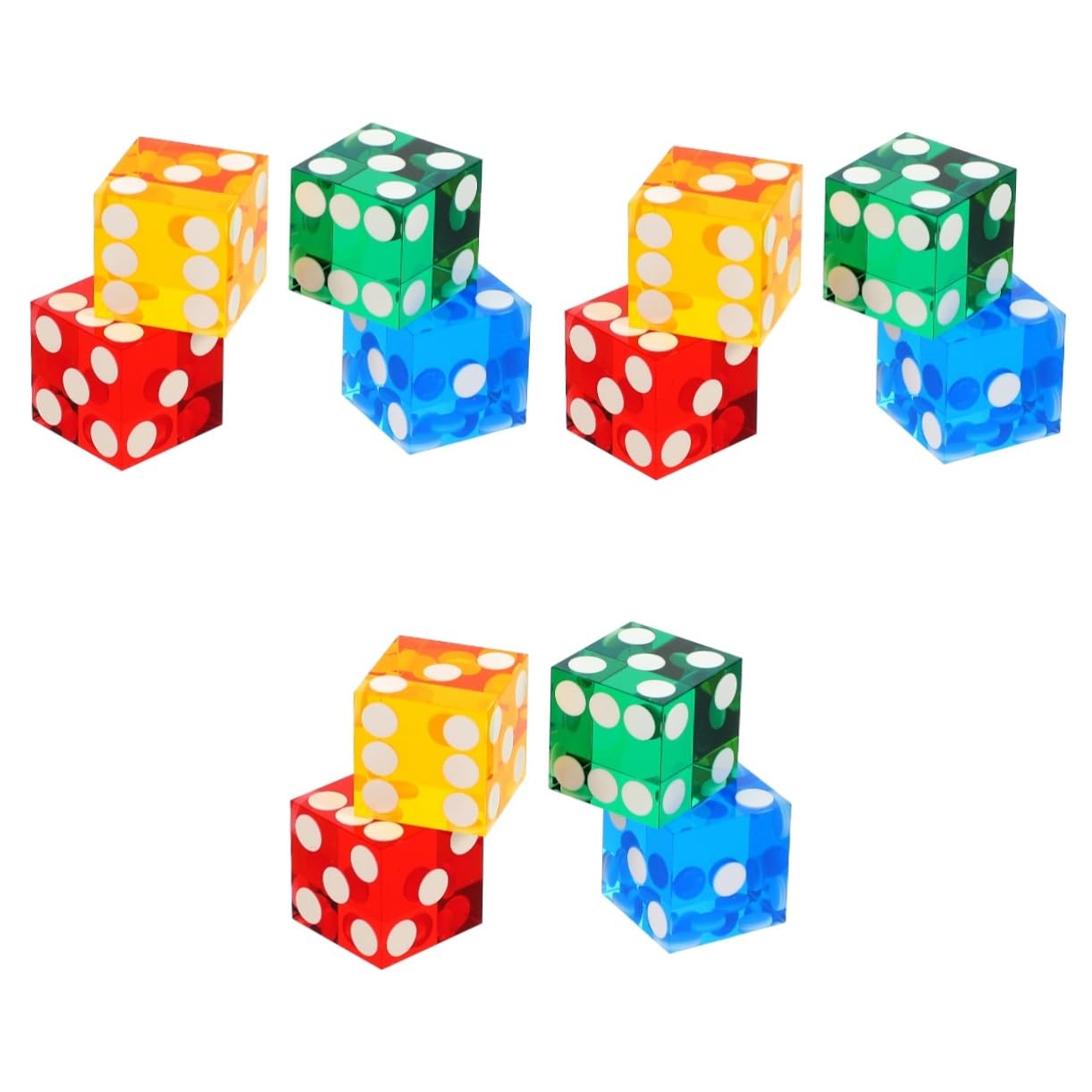Toyvian 12stücke Präzisions-acrylwürfel Bunte Punkte Für Spiele Und Unterhaltung Lustige Spielwürfel Zufälligen Farben Für Partys Und Tischspiele
