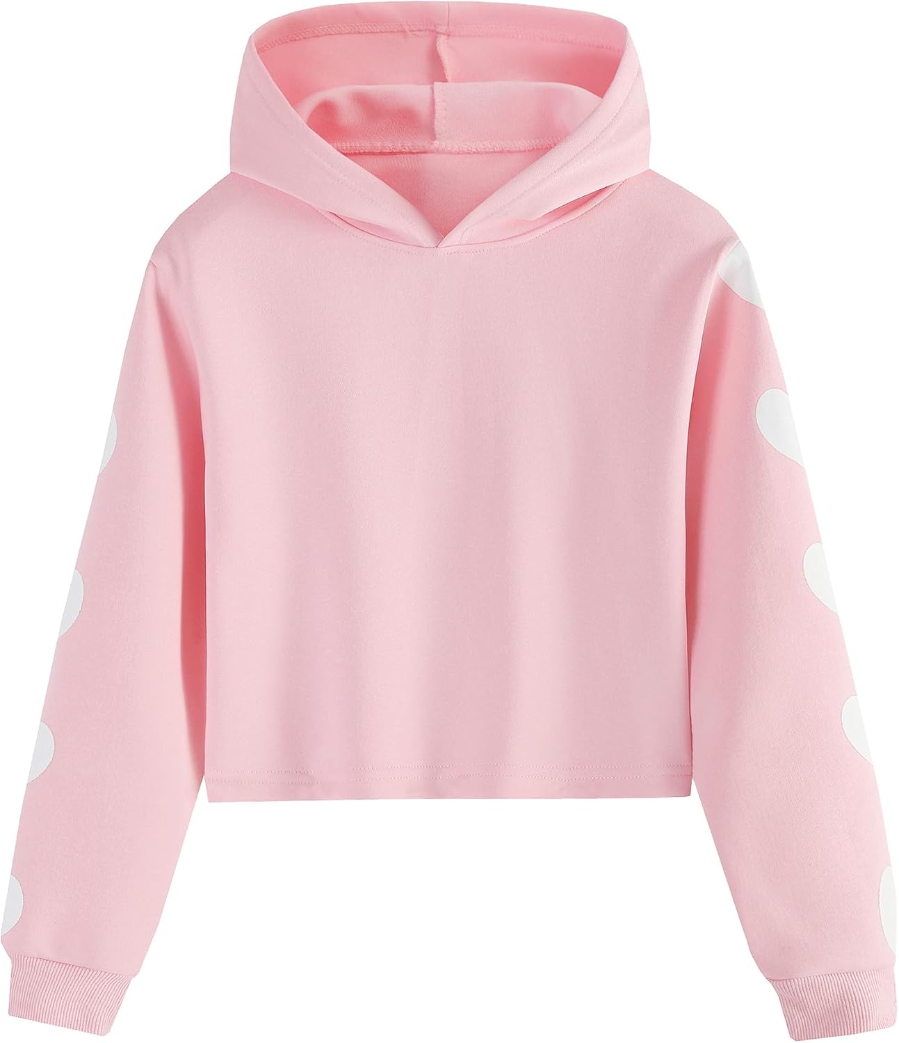 EXARUS Girls Sweatshirts Oversized/Crop Graphic Hoodie Letter Print Crew Neck Pullover Long Sleeve Casual School Kids