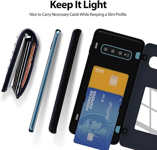 Miniatura 250 de GOOSPERY Parachoques magnético para puerta compatible con Galaxy S23, tarjetero tipo cartera, cierre automático, protección de doble capa resistente