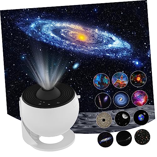 ANDRESLAD 寝室用360°回転式宇宙プラネタリウムナイトライトプロジェクター 映画 12枚セット 静かでリラックスできる宇宙飛行士ライトプロジェクター