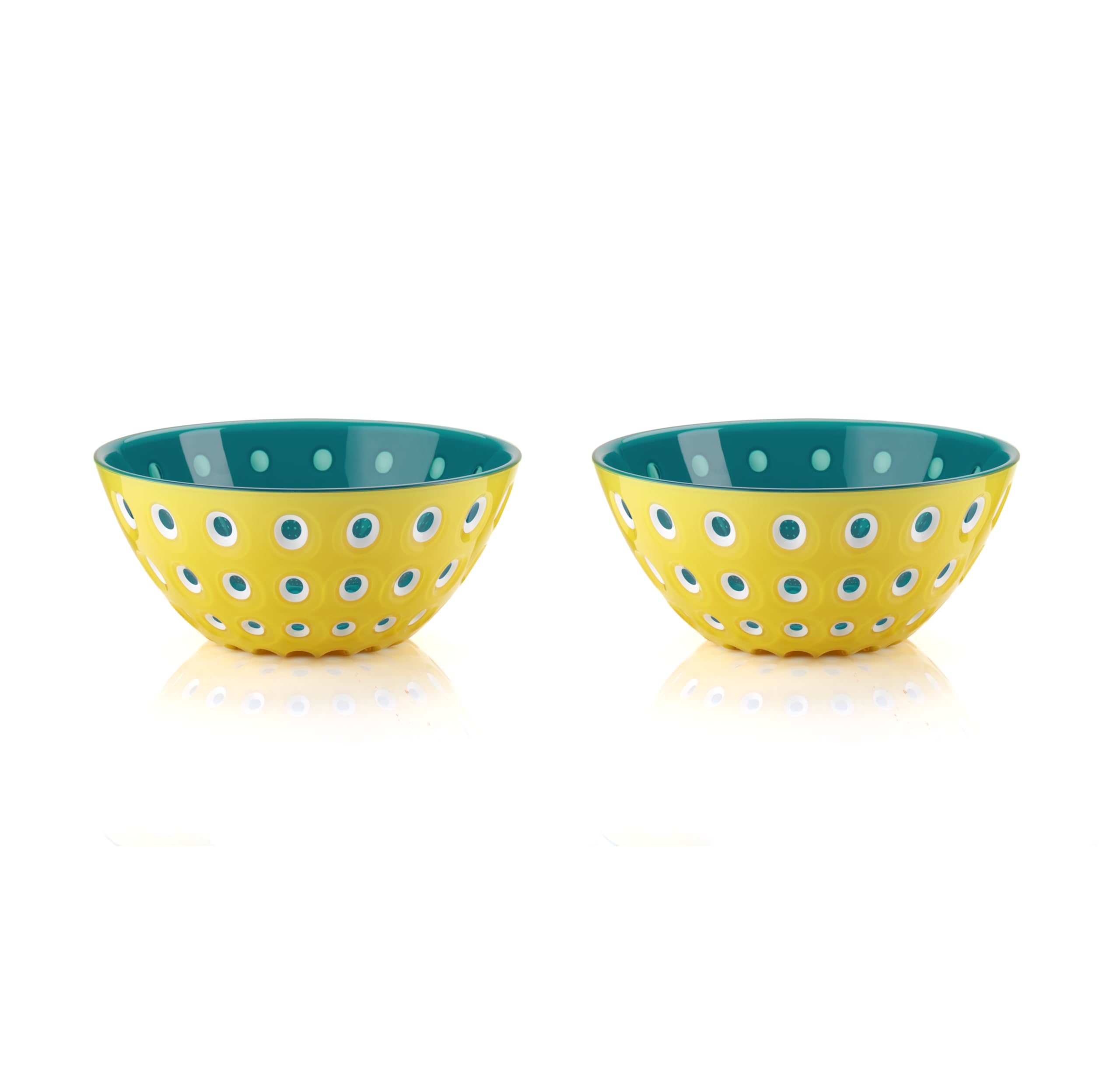 Guzzini Yellow/White/Aquamarine - Le Murrine, Set Of 2 S Bowls - 279412225,