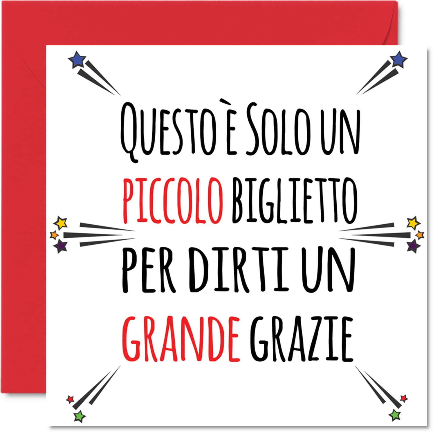Biglietto Di Ringraziamento Gigante 40x27cm Con Busta – Nero, Per Dire GRAZIE In Grande Stile - 4