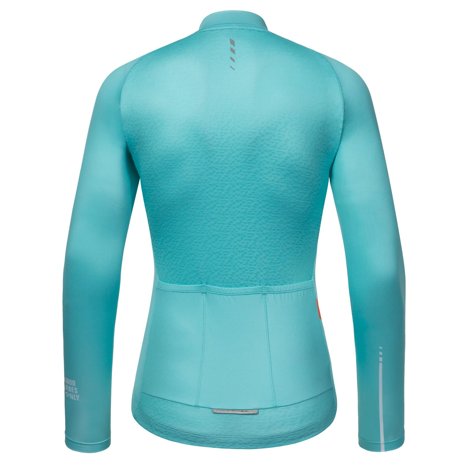 Santic Damen Radtrikot Langarm Top Rennrad Shirt Full Zipper UPF 50+ MTB Jersey mit Taschen