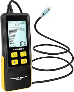 AS503 Comprobador de Aceite para Motores de Gasolina y Diésel, Probador de Calidad de Aceite, Analizador de Aceite de Motor para Coche, Detector de Transmitancia y Temperatura,Alertas Sonoras