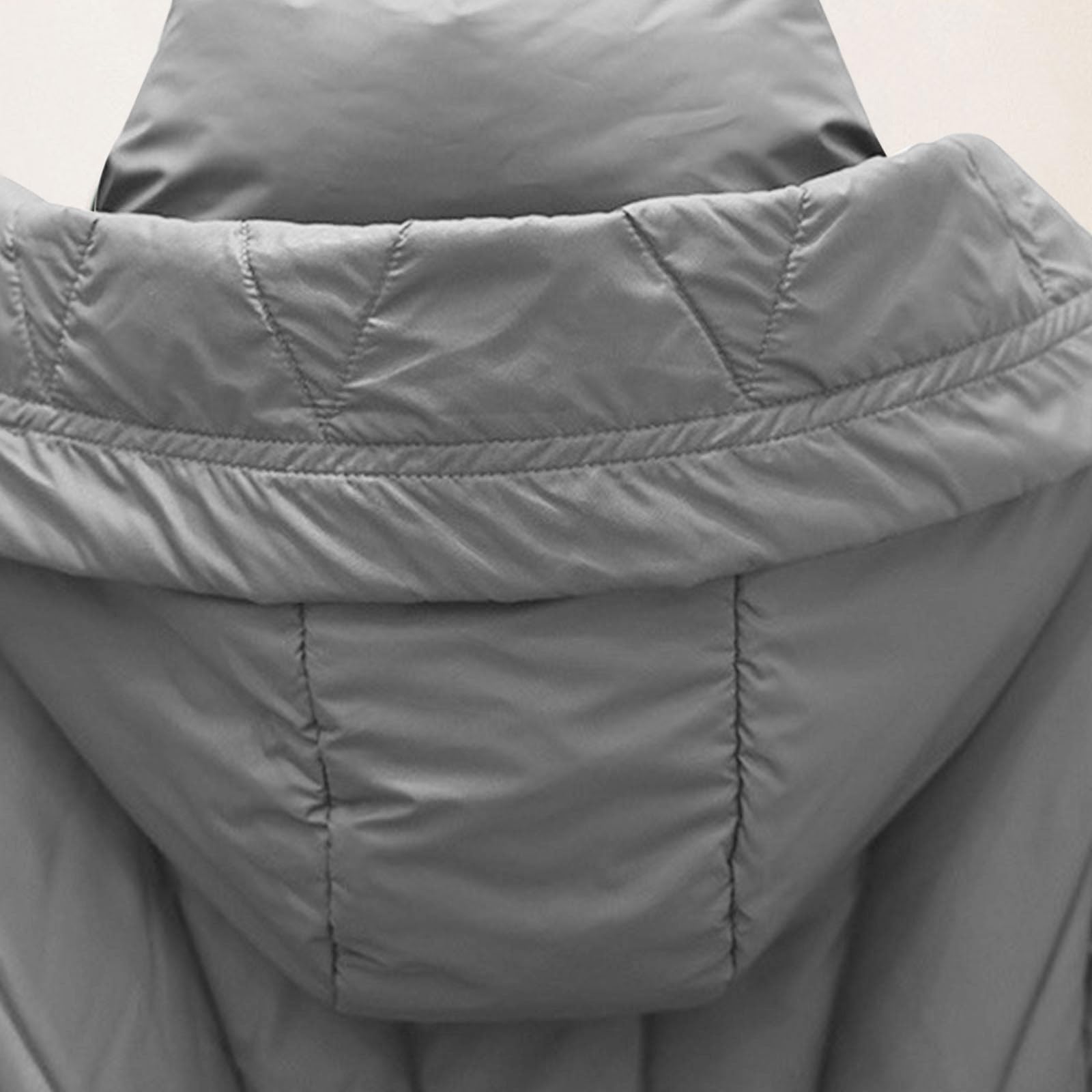 HAOLEI Abrigo Acolchado Mujer,Chaqueta Mujer Invierno Gruesa Chaquetas Acolchado Manga Larga Cálido Abrigo Parka con Capucha Viento Cremallera Cazadora Algodón Invierno Ligero Outwear con Bolsillos
