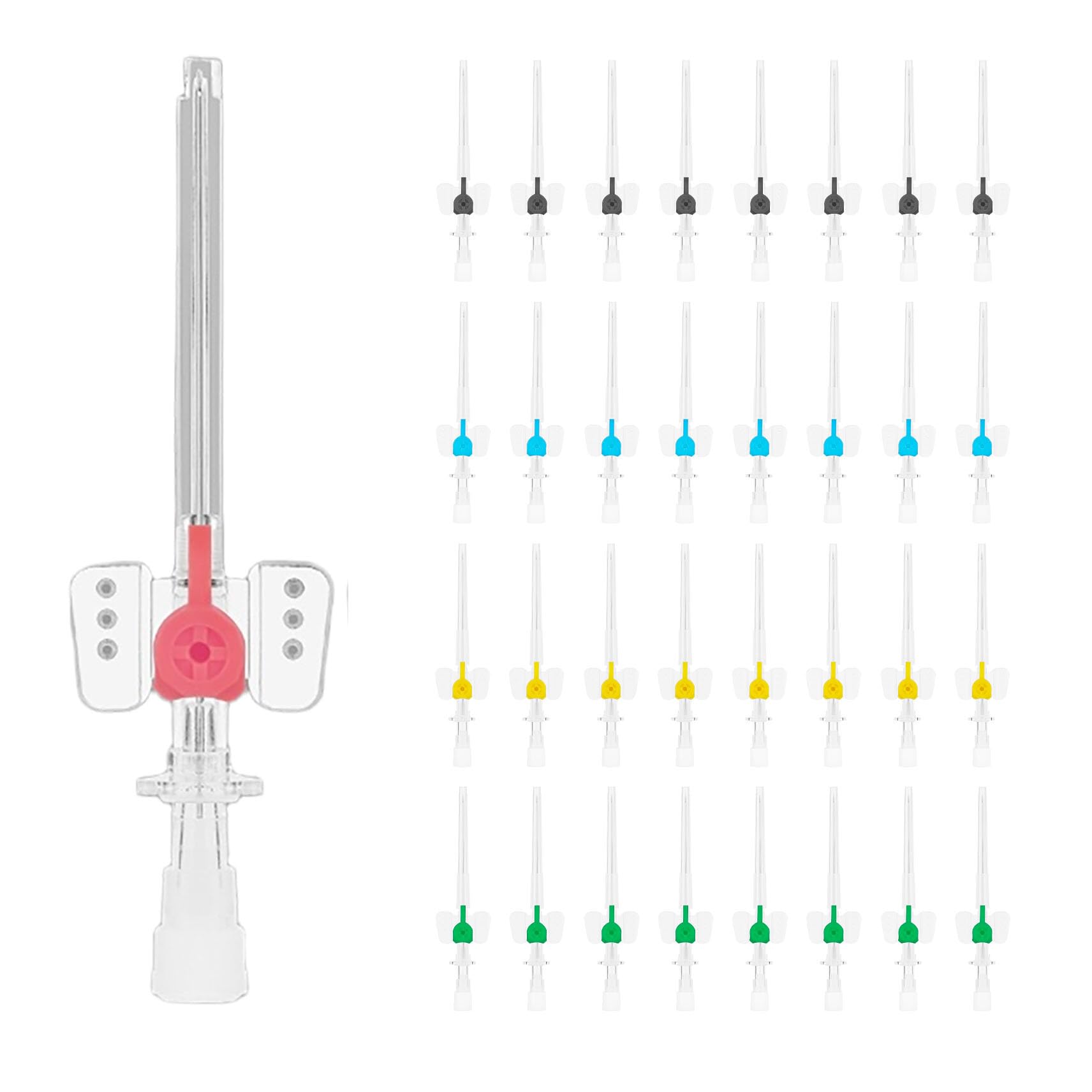 Pet Animals IV Catheter with Wings and Injection Port I.V Cannula Veterinary Small Winged IV Cannula (20G, 10 pcs)