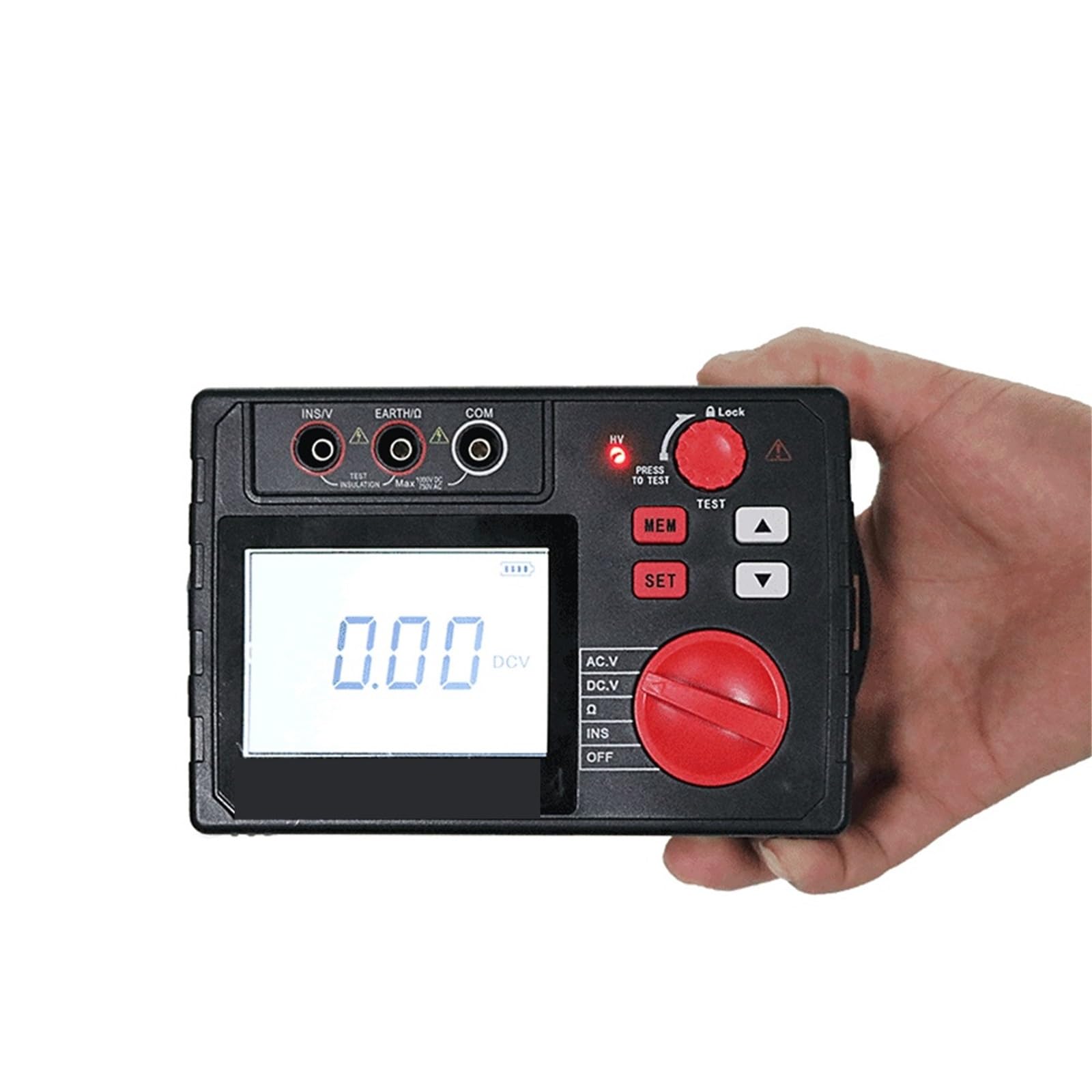 Medidores de Resistencia, Comprobador de resistencia aislamiento, 10 G ohmios, 1000 V, YTE2160, 100, 2500, YTE2161, medición voltaje CC/AV, prueba DAR PI(100G ohm YTE2161)