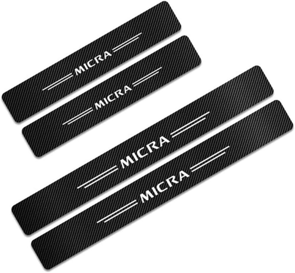 BUSUANZI Car Door Sill Plate Protectors Black PVC Soft Rubber Door Sill Scuff