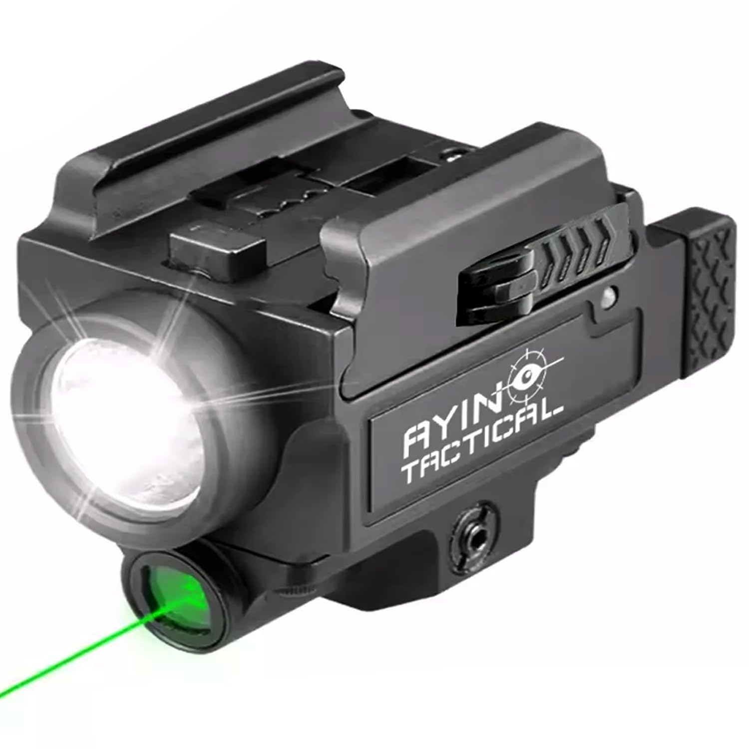 AYIN Tactical Pistol Light Combo 800 Lumen, Quick Disconnect, USB Rechargeable Tactical Rail Mounted Flashlight, Mounting Hardware, Battery and