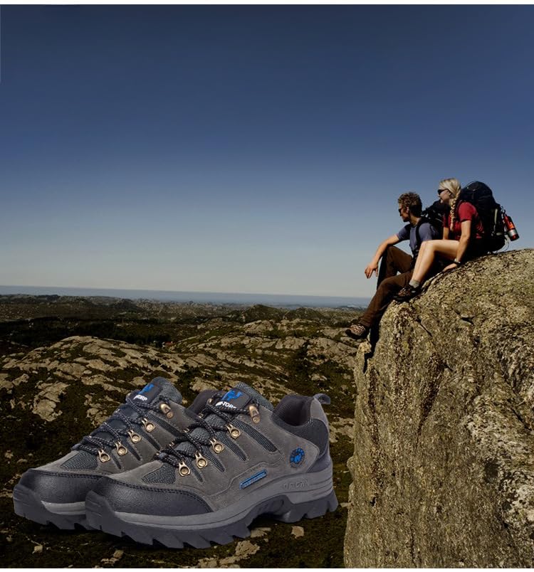 Men's Waterproof Hiking Shoes Outdoor Trekking Boots, Non-Slip Wear-Resistant Lightweight Walking Work Shoes for Camping3