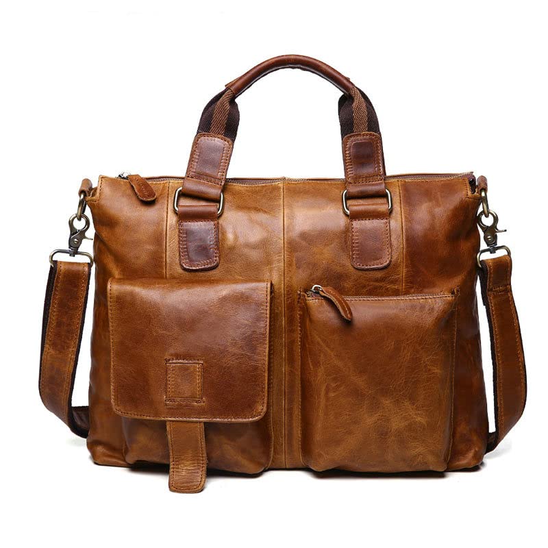 Leather Mens handbag, vintage laptop bag, office backpack handbag, mens messenger bag