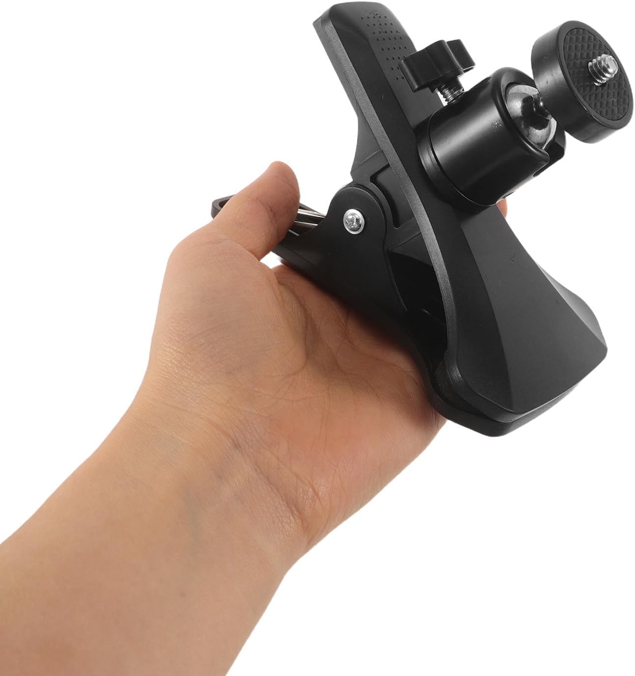 Heavy Duty Tripod Camera Mount Clip and 1/4 Inch Screw with 360° Swivel Ball Head Flexible Angle Adjustment Clamp Wide Compatibility for DSLR and Smartphone for Desktop Use