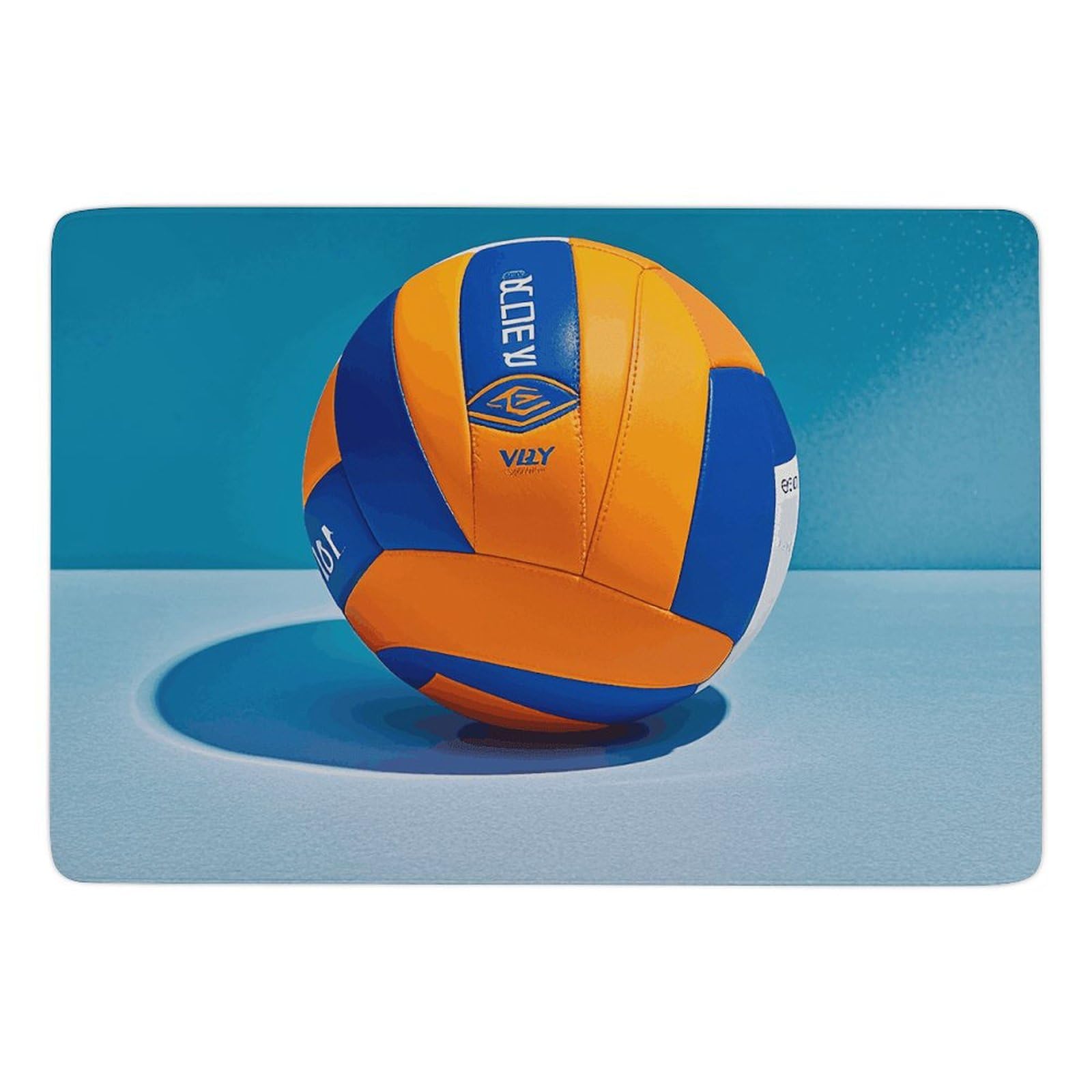 Tapis de volleyball bleu lavable - Tapis de sol en peluche