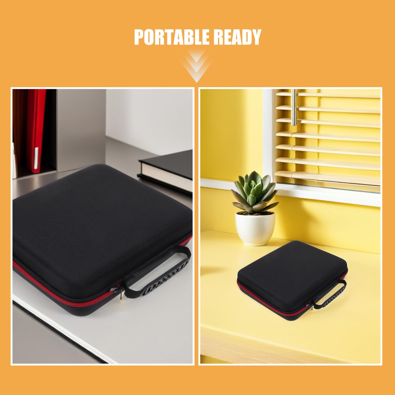 VANZACK Estuche Rígido para Micrófonos Inalámbricos 2 Unidades Tamaño 29X26X7 CM Material EVA Resistente a Impactos Bolsa de Viaje para 4 Micrófonos de Mano Adecuado para Uso en