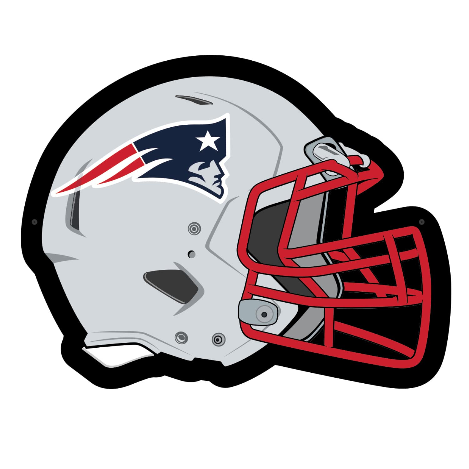 Team Sports America Evergreen NFL New England Patriots Ultra-Thin LED Light Wall Sign Decor | Full Size Replica Helmet | 19.5 x 15 Inches