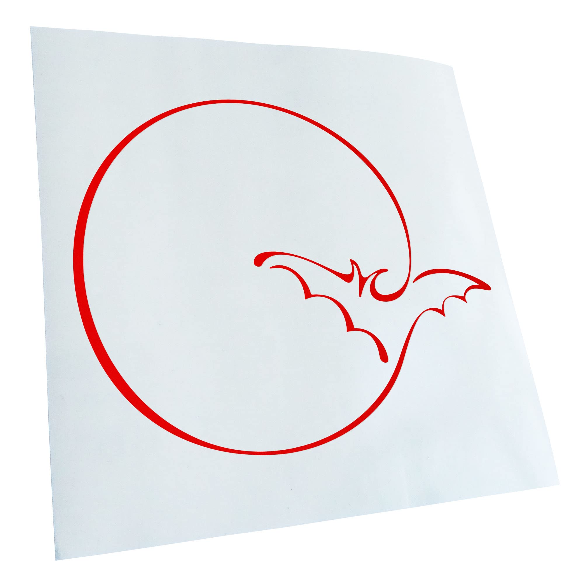 Kiwistar - Car Sticker - Moon with Bat Sticker for Car, Laptop, Bike, Truck, Motorcycle Multicoloured JDM Decal Racing