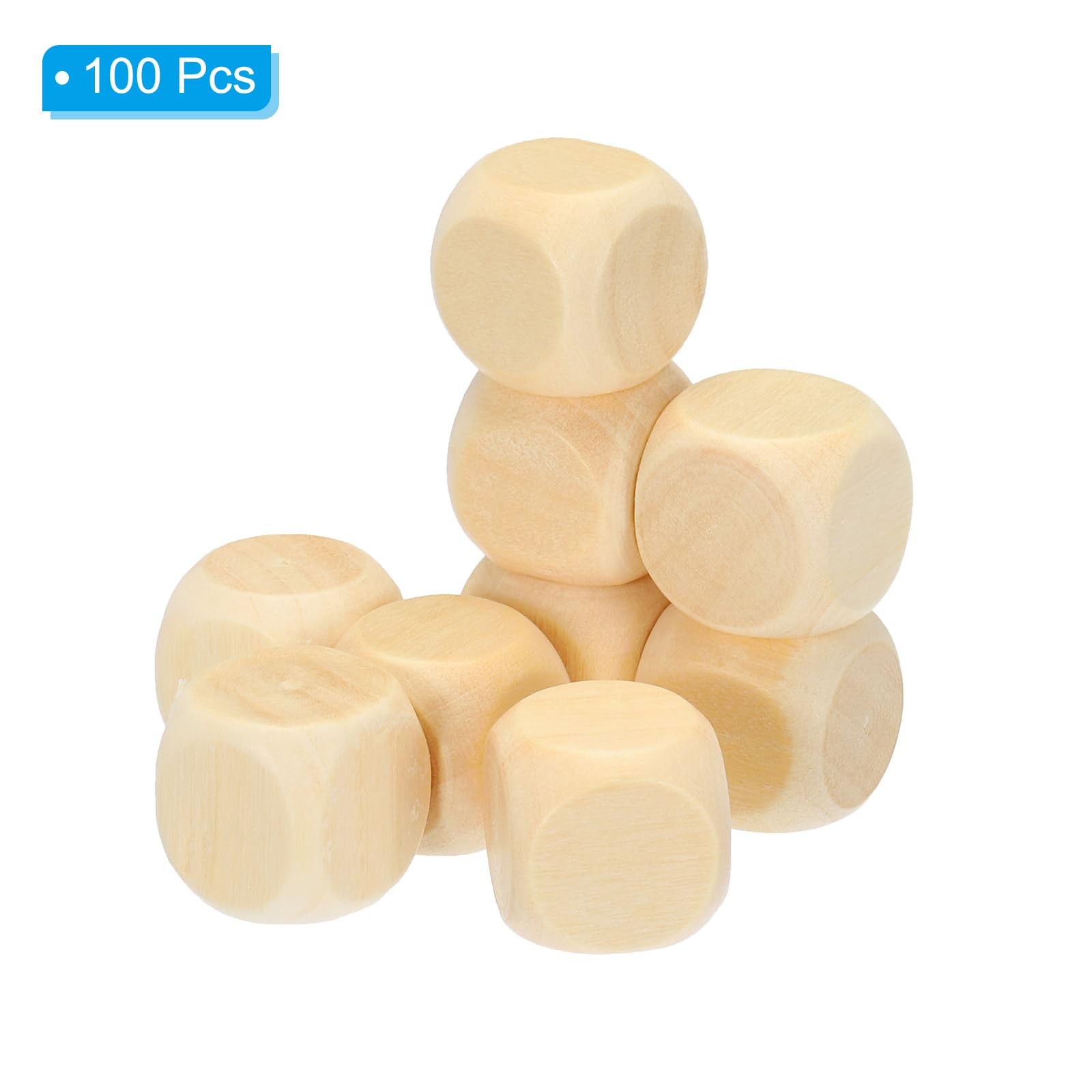 PATIKIL 12mm Blank Wooden Dice - Image 3