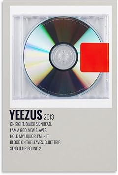 ZANLIART Kanye West YEEZUS Album Cover Canvas Print Music Poster for Room Aesthetic Unframe16x24inch40x60cm
