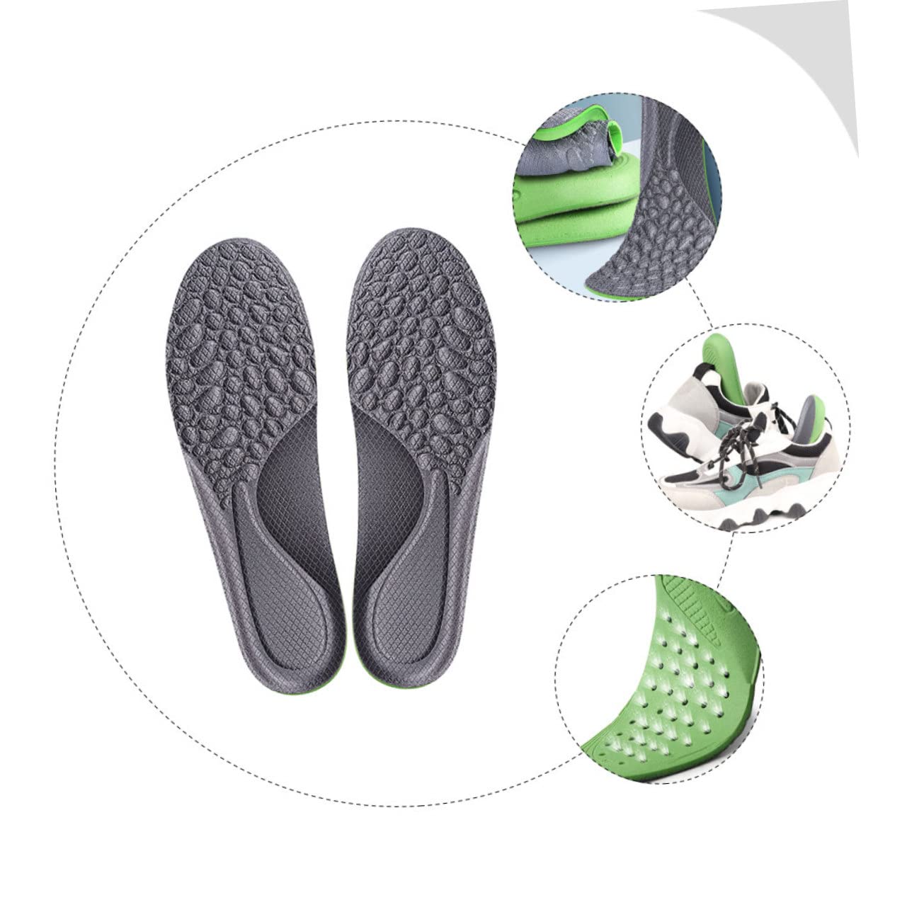 FOMIYES 5 Paare Bogen Einlegesohle Fuß Einlegesohlen Orthopädische Einlagen Sportversorgung Einlagen Für Sportschuhe Stoßdämpfende Fußeinlage Multifunktions-schuhpolster Kräftige Baumwolle