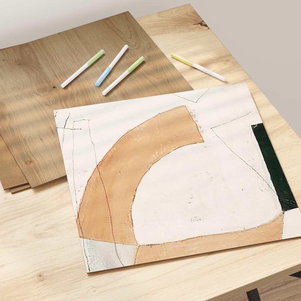 Lot de 50 plaques décoratives en chêne Artisan - 30 x 30 x 0,27 cm - Panneaux en bois pour décoration moderne - Panneaux rectangulaires en bois avec surface lisse - Facile à couper et à nettoyer