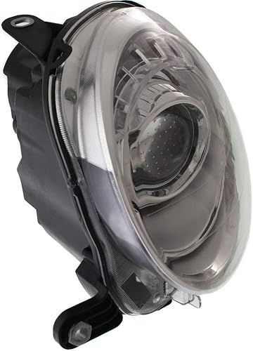 Miniatura 3 de For Fiat 500 2012 13 14 15 16 17 2018 Headlight Driver Side  CAPA  Halogen  Clear Lens  Projector  Hatchback  wBulbs  Chrome Bezel  Replacement For