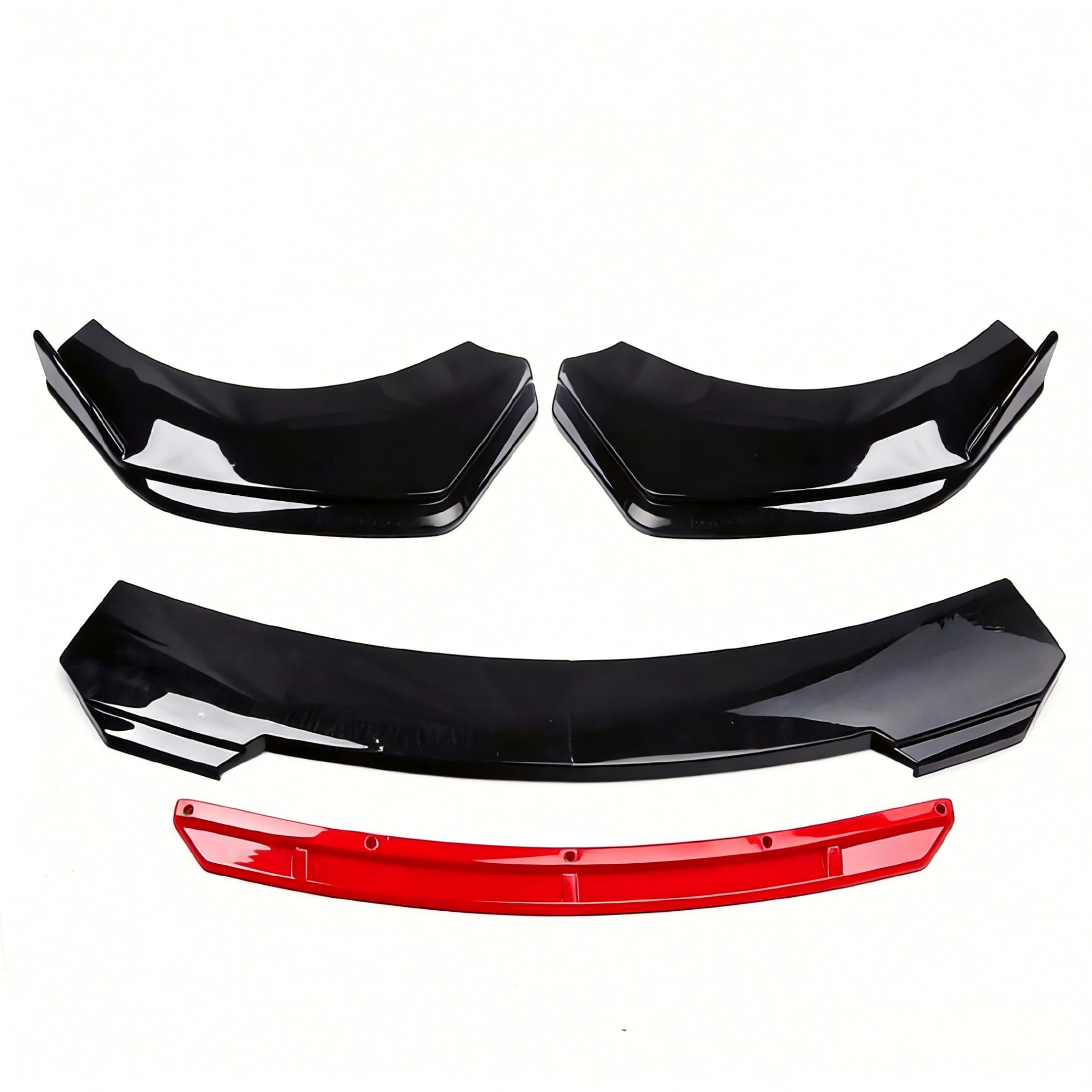 EDCTGHLO Front Lip Spoiler for Volkswagen Beetle (1997-2019) Car Aero Body Kit Performance Tuning Lower Bumper Valance Protector Sport Exterior Styling Auto Replacement Accessory, glossy black-red