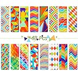 48 Pieces Magnetic Optical Bookmarks Laminated Optical Illusion Page Markers Colorful Page Clips for Reading Educational Learning Activities School Office Teacher Student Kid Classroom, 16 Patterns
