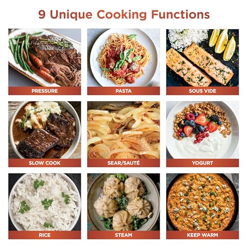 Ninja HyperHeat 9-in-1 Electric Pressure Cooker | 6.5 Qt Multi Cooker with Sear/Sauté, Slow Cooker, Rice Cooker, Sous Vide | 1200W | Fast Cooking, PFAS-Free Pot | Dark Gray | PC201GY - Image 5