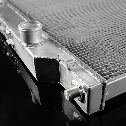 2 Row Core Aluminum Racing Radiator Stop Leak Compatible For Ford F250 F350 F450 6.0L Powerstroke 2003 2004 2005 2006 2007 At/Mt #TOP2